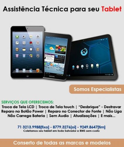 Assistência Técnica para seu Tablet em Salvador