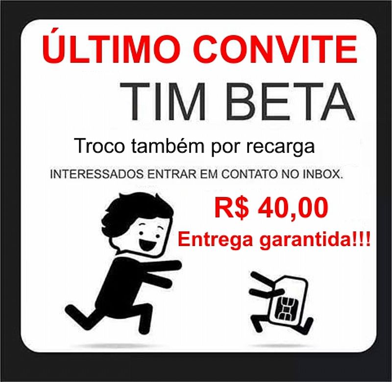 Convite tim beta a venda em Belém