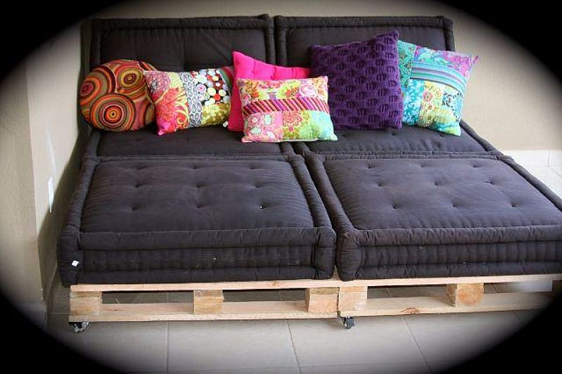 Futons turco sofa pallet ou banco de madeira