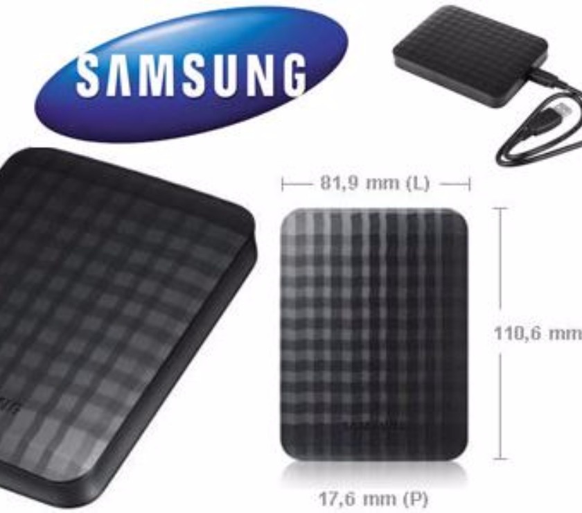 HD externo de 1 TB Samsung (Conteúdo em alta definição)