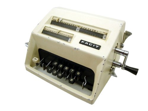 Máquina Calculadora Facit C1-13 Anos 60 P/ Decoração