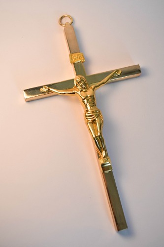 Crucifixo De Parede Aço Inox
