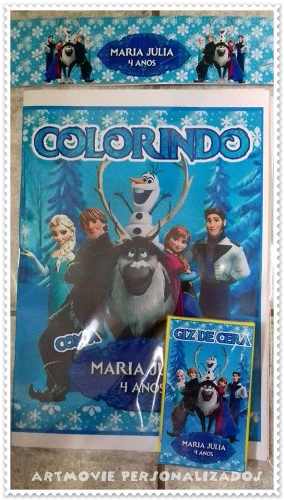 Kit Colorir Frozen Princesas Com Giz De Cera (Artmovie)
