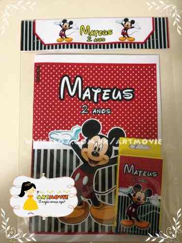 Kit Colorir Mickey Mouse 3 Com Giz De Cera (Artmovie)