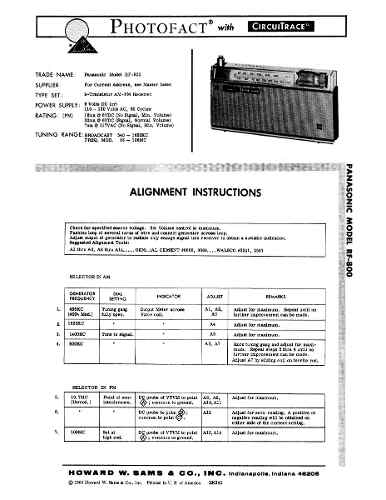 Radio Panasonic - Rf800 - Esquema E Folhas De Serviço