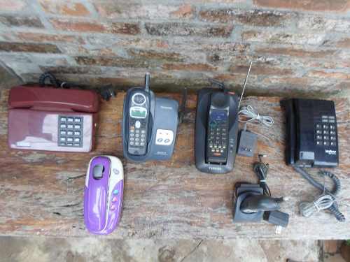 Super Lote 6 Telefones Antigos Usados Vintage