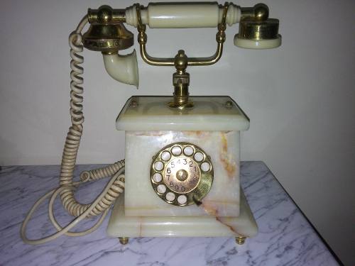 Telefone Antigo Alabastro- Onix- Marmore-funcionando