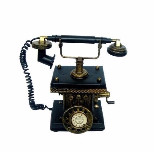 Telefone Antigo Vintage Metal Rustico Decoração Estilo