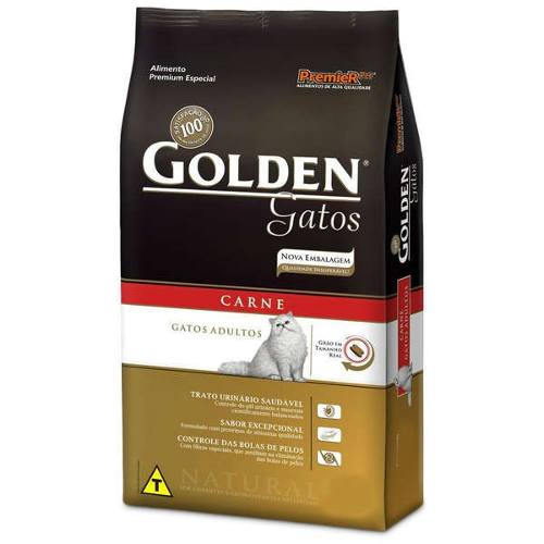 Ração Golden Gatos Adultos Carne 10,1kg