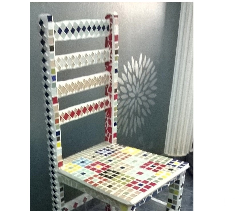 Cadeira Decorativa de mosaico
