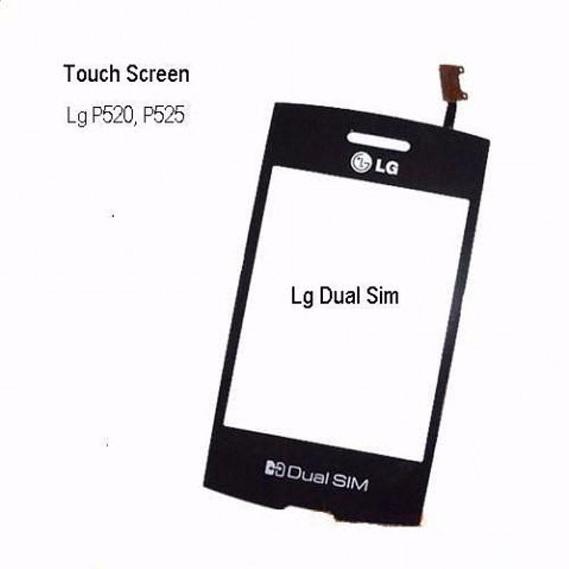 Tela vidro touch screen lg dual sim p520