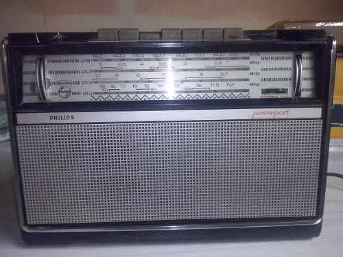 Antigo Rádio Philips Passeport 4 Fxs Ondas Curtas Déc 60