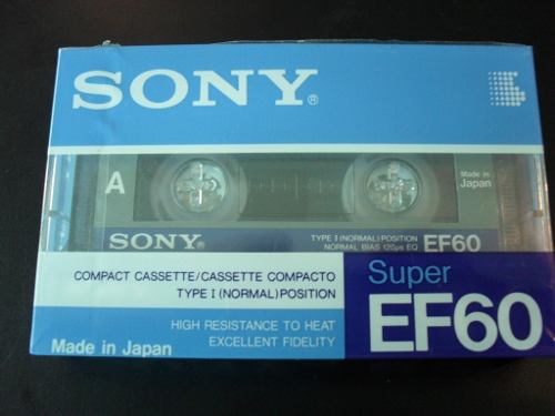 Fita Cassete Virgem Sony C-60 Ef Embalagem Lacrada!!