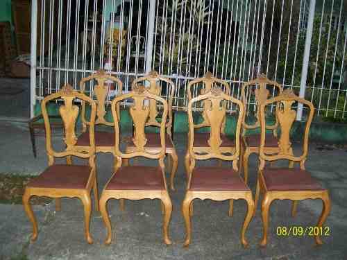 Impecável Jogo De 4 Cadeiras Em Pau Marfim Chipandelle