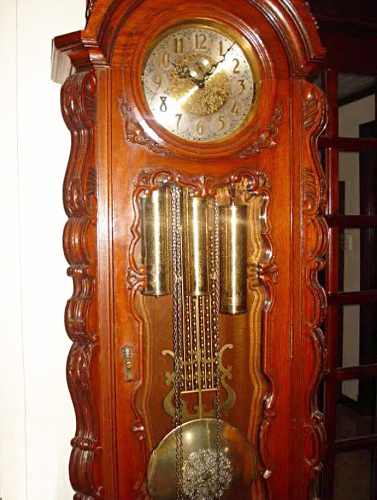 Relógio Antigo Pedestal Alemão Kieninger Banho Ouro