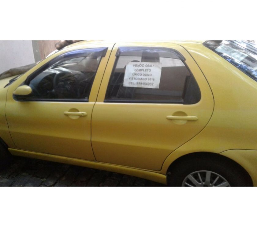 Fiat Siena-Amarelo Ano  Flex. Gnv 1.8 Único dono