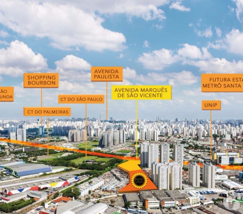 Apartamentos ao lado do CT do Palmeiras e São Paulo.