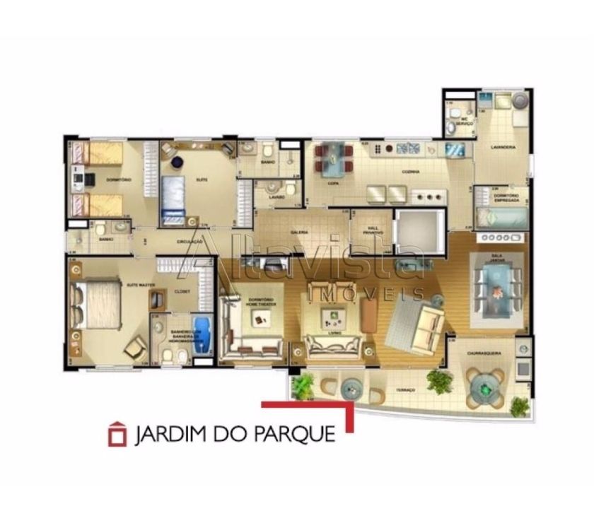 Apartamento Jardim do Parque, 168m², 3 suítes, 3 vagas