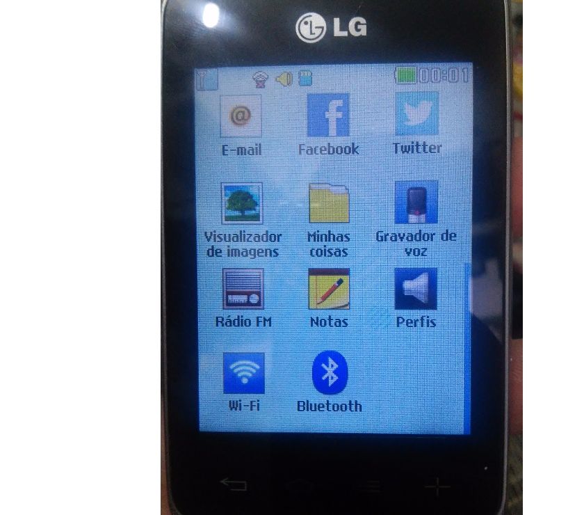 smarthfone lg modelo b525 dual chip tela touch 3.0 blue too