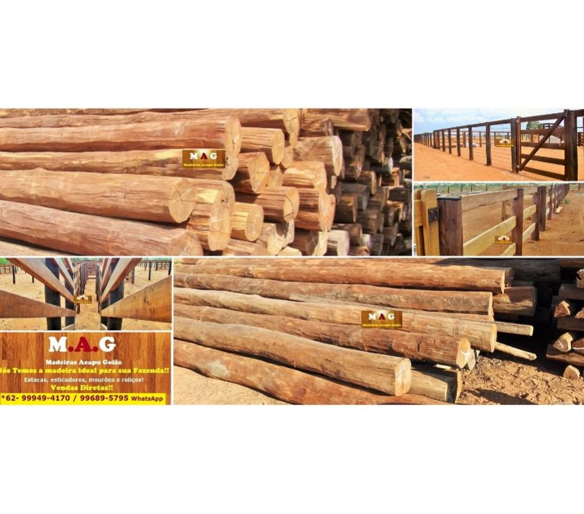 Mourões de madeiras acapu em Goiás
