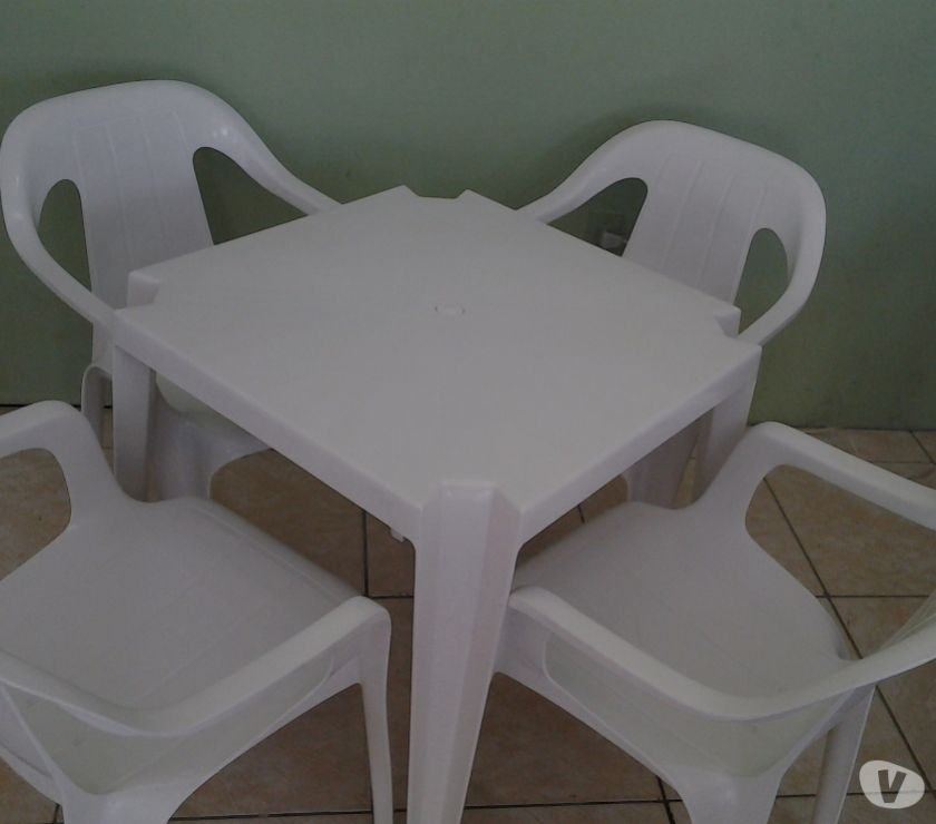 Cadeiras e Mesas, Jogo BRANCO (1 mesa c4 cadeiras p140KG)