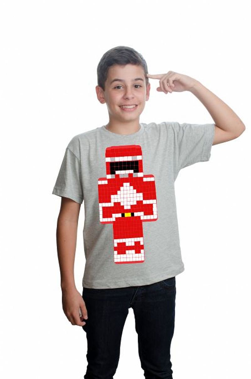 Minecraft skin power ranger camiseta algodao
