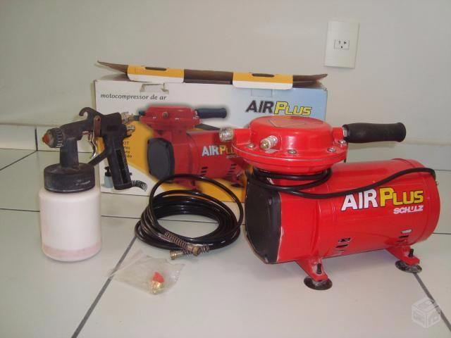 Moto Compressor de ar MS 2.3 Air Plus com kit vermelho