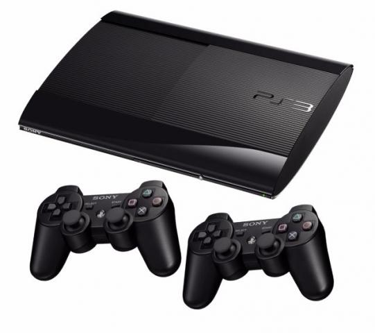 PS3 Super Slim 250 GB com 2 Controles e 2 Jogos com Garantia
