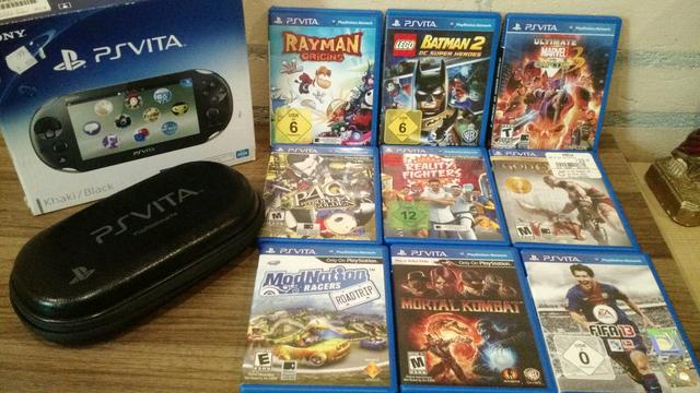 PlayStation portátil PS Vita travado + 9 jogos
