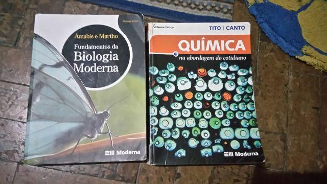 Livros de quimica e biologia