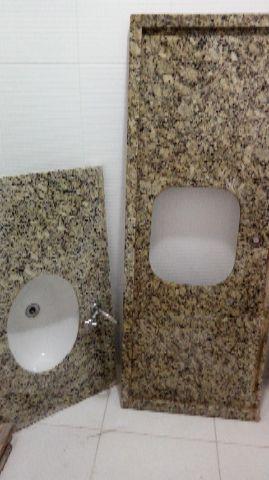 Pia de banheiro+bancada em marmore