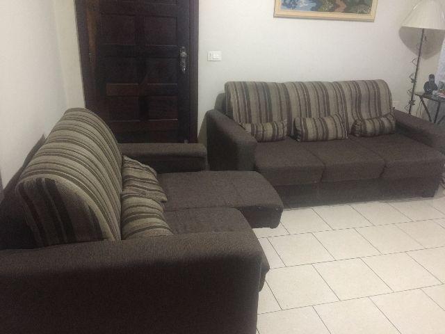 Sofa 3 e 2 lugares retratil, usado