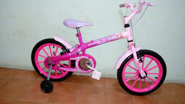 Bicicleta infantil aro 16 Caloi Barbie semi Nova