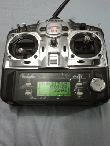 Radio controle para helimodelismo proficional futuba fass 7