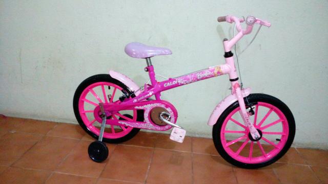 Bicicleta infantil aro 16 Caloi Barbie semi nova