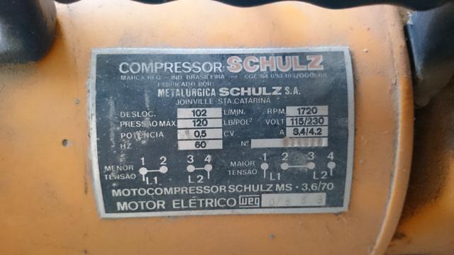 Compressor Schulz com motor WEG