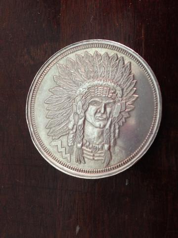 Medalha americana em prata Indio/Aguia 31,1 g (código do