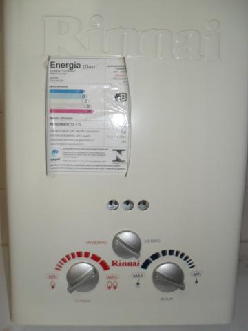 Aquecedor de água a Gás Natural (GN)-"Rinnai", 7 litros
