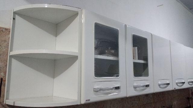 Armário branco de cozinha 8 peças