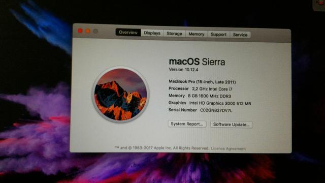 MacBook Pro  i7 macOS Sierra