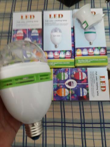 Mini Globo de luz para festas lâmpadas giratória