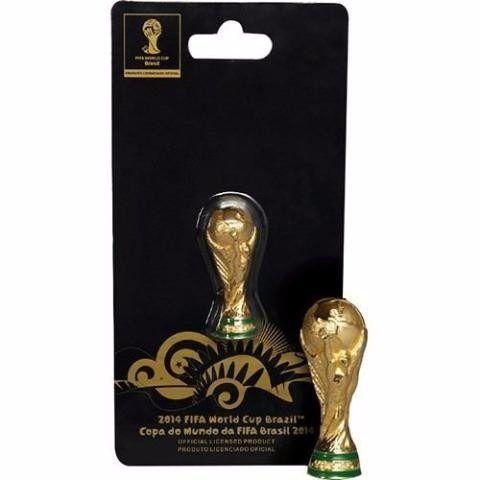 Miniatura Réplica Taça Fifa - 4,5cm - Banhada a Ouro -