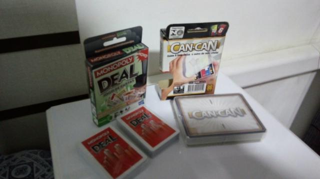 Jogo de cartas Monopoly e Can Can