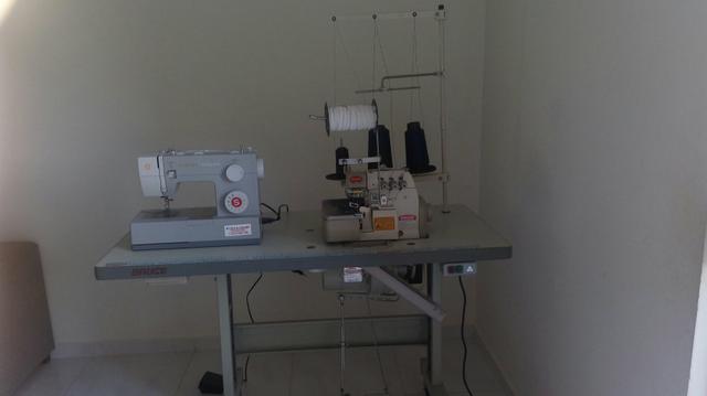 Maquina de costura overlock industrial + maquina domestica