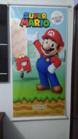 Peça de colecionador - Painel do Super Mario no Mc Lanche