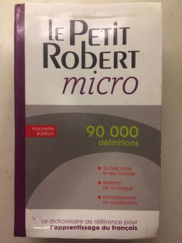 Dicionário Francês Le Petit Robert Micro