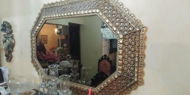 Espelho Moldura Cuzquenha entalhado a mao Jose Ilobre