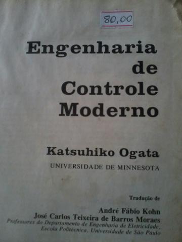 Livro Academico De Engenharia Controle Moderno