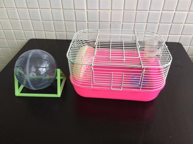 Gaiola Hamster completa rosa