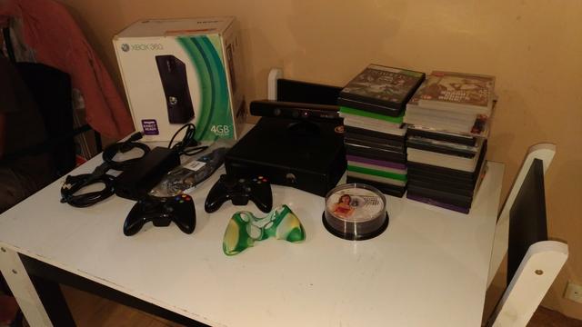 Xbox 360 LT 3.0 2 Controles, Kinect e 65 Jogos